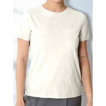 Sinsay - Tričko basic - krémová - 760BB-01X - 760BB-01X-L