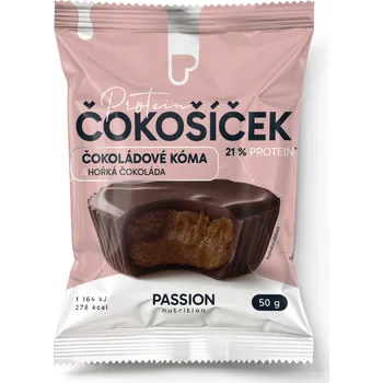 Čokoláda Passion nutrition Passion Proteinový čokošíček Čokoládové kóma v hořké čokoládě 50g
