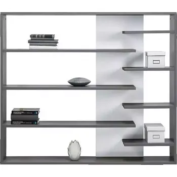 Kancelářská sestava Police Zonda 160 cm Šedá/Bílý, Pravá