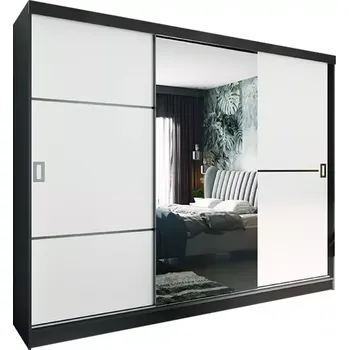 Kancelářská sestava Skříň Retro 200 2l Grafit / Přední Bílý