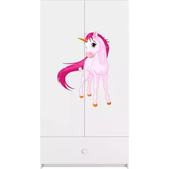 Ložnicová sestava Skříň Babydreams bílá - Jednorožec