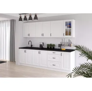 Kuchyňská linka Kuchyňská linka Stilo bílá mat/bílá 260 bez pracovní desky