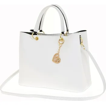 Kabelka Dámská kožená kabelka Laura Biaggi JS-295 - bílá