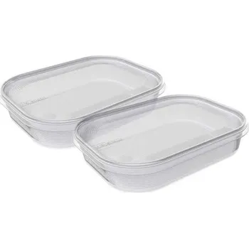 Dóza na potraviny Plastové dózy na potraviny krabička 2x0,7 L