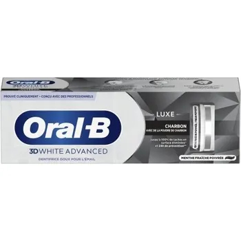 Dentální hygiena 3D White Advanced Luxe Carbon Zubní Pasta s Aktivním Uhlím 75 ml