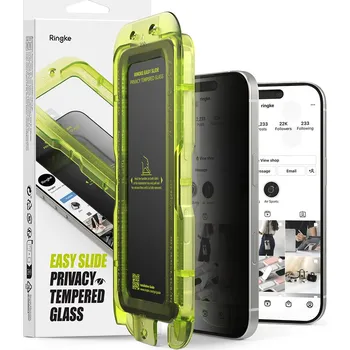 Telefonní příslušenství Ringke Easy Slide Privacy tvrzené sklo (2 ks) iPhone 17 černá