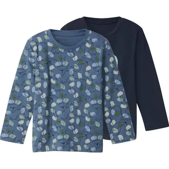 lupilu® Dětské triko s dlouhými rukávy, 2 kusy (navy modrá, 86/92)