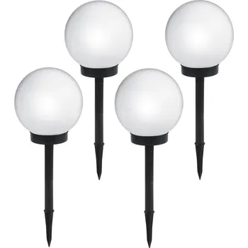 Venkovní osvětlení Solární lampa GreenBlue, volně stojící, zahradní, koule 30x30x63 cm, GB168, 4 stínítka
