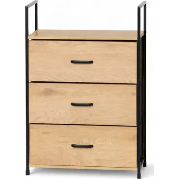 Komoda Regál Gotel 58 cm x 80 cm x 23 cm, světlá dub sonoma