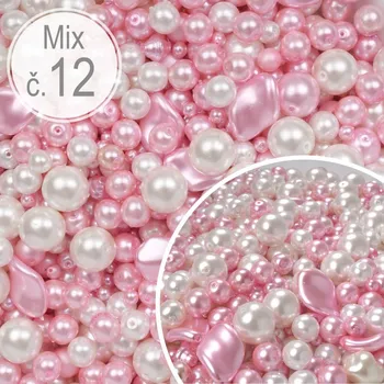 Dětské zboží Voskované korálky MIX č.12 barva Růžová. Směs obsahuje různé tvary korálků. Balení 50g.