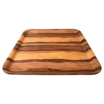 DUE ESSE, Podnos Bamboo Nature 33 x 33 cm, tmavý