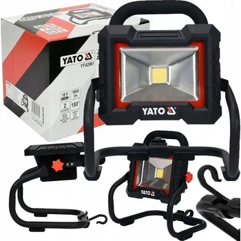 Yato akumulátorový LED halogenový reflektor, stavební, dílenský, 18V, 20W, 1600 lumenů