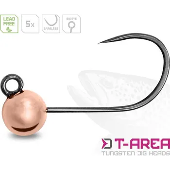 Wolframový jig Delphin T-AREA BL/5ks - měděný hmotnost: 4mm/0,6g/#6
