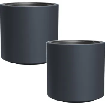Květináč Mrazuvzdorný květináč HEOS - antracit, s vložkou, objem 31 l, DBHER470, 2 kusy