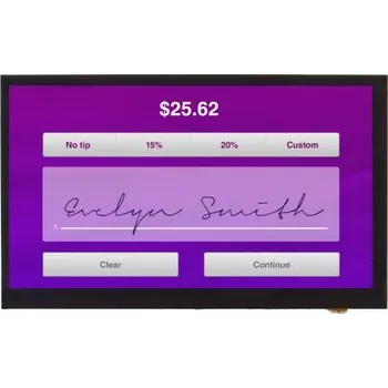 Monitor Barevný displej LCD 7in dotykový prostupný TFT 1024 x 600pixely rozhraní LVDS Displaytech Odporový