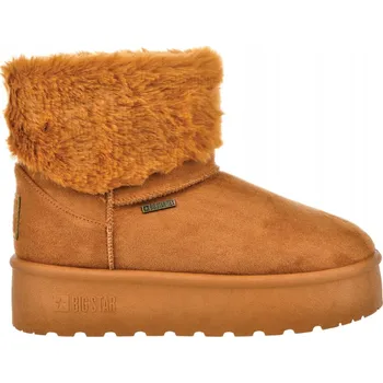 Dámské tenisky SNĚHULE NA PLATFORMĚ S KOŽÍŠKEM BIG STAR OO274A106 CAMEL 40