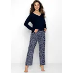 Černé pyžamo s prientálním vzorem Moon Vibes Velikost: M