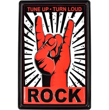 Plechová cedule Cedule Tune Up - Turn Loud - ROCK