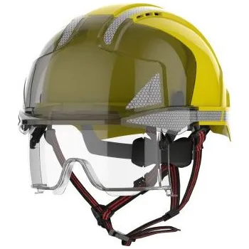 Pracovní přilba JSP Ochranná přilba EN 397, Žlutá, ABS Včetně řemínku přes bradu Integrovaný potní pásek Nastavitelný Mikro EVO