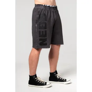Pánské kraťasy NEBBIA Washed-off teplákové šortky NO BS černé L