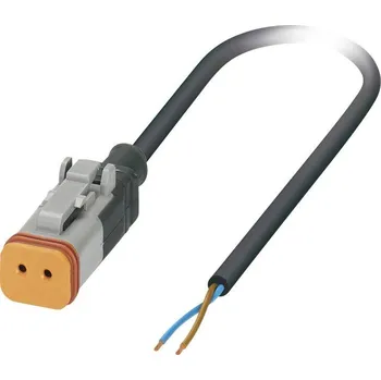 Phoenix Contact SAC-2P- 1,5-PUR/DTFS-1L upravený zástrčkový konektor pro senzory - aktory, 1410728, piny: 2, 1.50 m, 1 ks