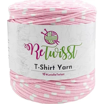 Příze špagáty ReTwisst růžová a bílá