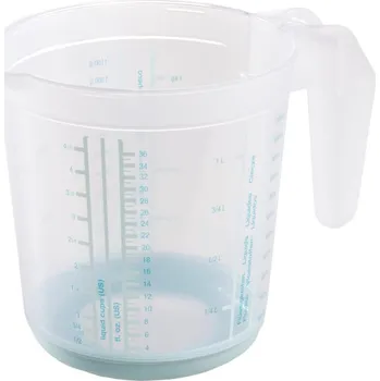 Odměrka Keeeper, protiskluzová, s rukojetí, 1l, akvamarínová, Masimmo