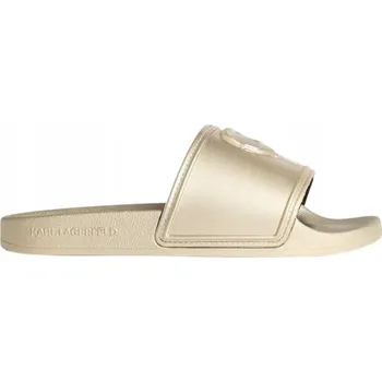Dámské pantofle KARL LAGERFELD Zlaté dámské nazouváky KONDO 2.0 Karl NFT Relief 38