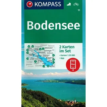 KOMPASS Wanderkarten-Set 11 Bodensee (2 Karten) 1:35.000. 1:35'000: inklusive Karte zur offline Verwendung in der KOMPASS-App. Fahrradfahren Kolektiv autorů