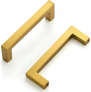 Nábytkové kování Nábytková úchytka klasická zlatá pololesklá 3,8 x 11 x 1,4 cm