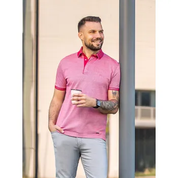 Pánské tričko FERATT Pánská polokošile TYSON červená Velikost: XXL