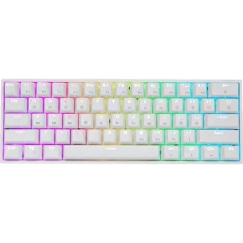 Klávesnice EPOMAKER SK61 Mechanická RGB Klávesnice QWERTY Drátová 60% Bílá