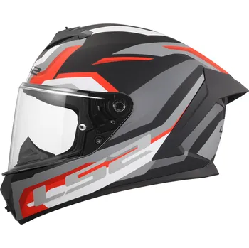 Helma na motorku LS2 FF820 RAPID III HYPER BLACK RED L
