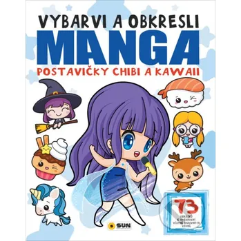 omalovánky Vybarvi a obkresli: Manga - postavičky Chibi a Kawaii - SUN SUN
