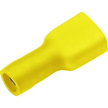 Cimco 180274 faston zásuvka Šířka zástrčky: 6.3 mm Tloušťka konektoru: 0.8 mm 180 ° plná izolace žlutá 1 ks
