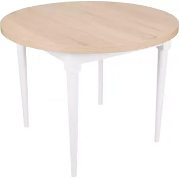 Jídelní set Stůl Odys ST-35 100x100+35 sonoma/bílá