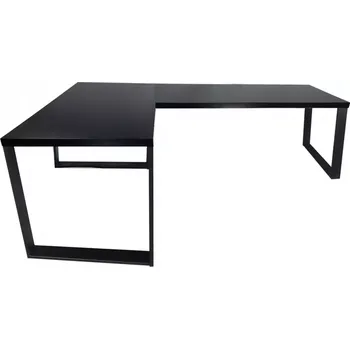 Kancelářská sestava Psací Stůl Roh. Loft Top Černá 202x136x2,8 Model 0