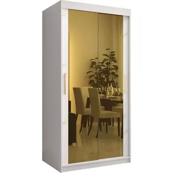 Předsíňová stěna Skříň Platinum T3 100 bílá mramor/bílá