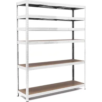 regál Policový regál Trestles RH 1800x1400x450, nosnost 1800 kg, 6 polic Barva: pozink, Provedení police: dřevěná DTD 8 mm