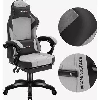 Herní židle Křeslo pro hráče Huzaro Force 3.7 GREY