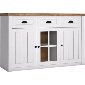 Kancelářská sestava Komoda Prowansja 133cm Borovice Andersen/Dub Lefkas Tmavý K3S