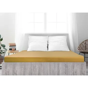 Prostěradlo Jersey prostěradlo ALVORA 180x200 cm hořčicové