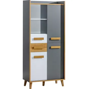 Kancelářská sestava Regál Werso 90cm Riviera/Bílý Bryl/Antrac