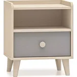 Noční stolek Mevel 10 pouštní písek/šedá pallad