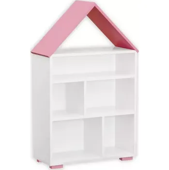 Kancelářská sestava Regál Chata BB01 bílá+růžová