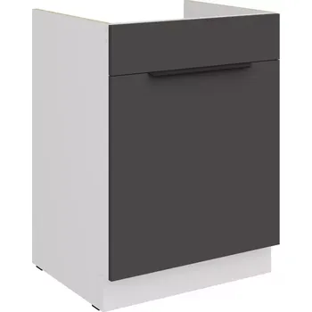 Kuchyňská skříňka Aria GR/WH Anti Fingerprint 60zl 1s Bb