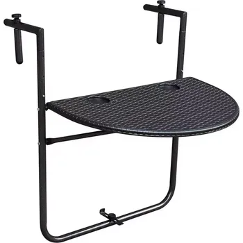 Zahradní stůl Balkonový stolek černý