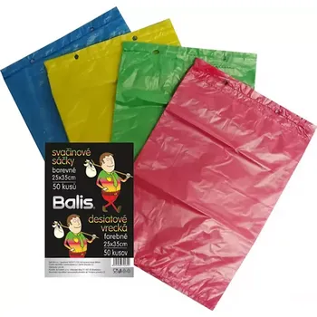 kempingová skříňka Svačinový sáček 28030 25 x 35 cm 10 mic. barevný Balis 50 ks