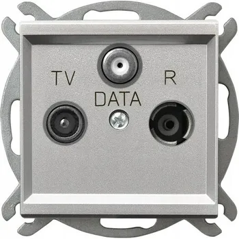 Elektrická zásuvka Anténní zásuvka nástěnná Ospel stříbrná