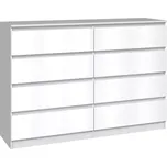 Komoda Malwa M8 140 Biely/Biely Lesk